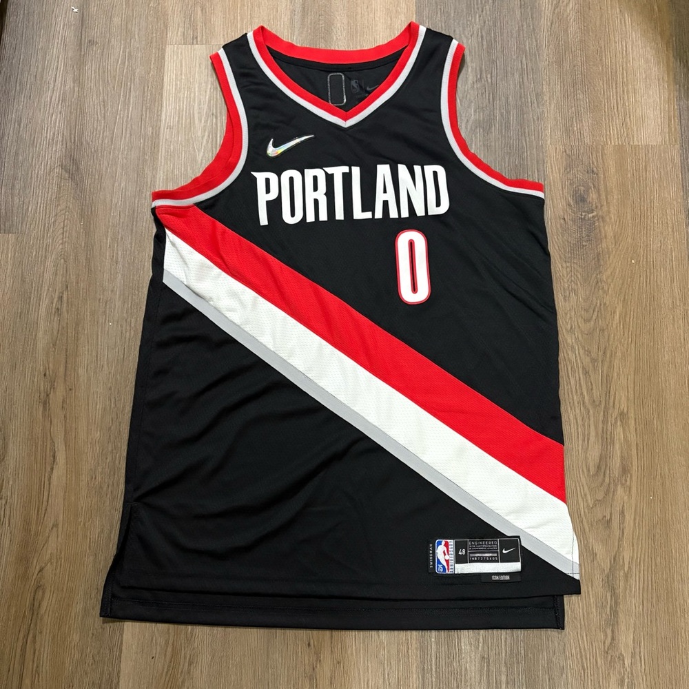 Damian Lillard Portland Trail Blazers Nike Icon Edition Swingman Jersey Men L 48